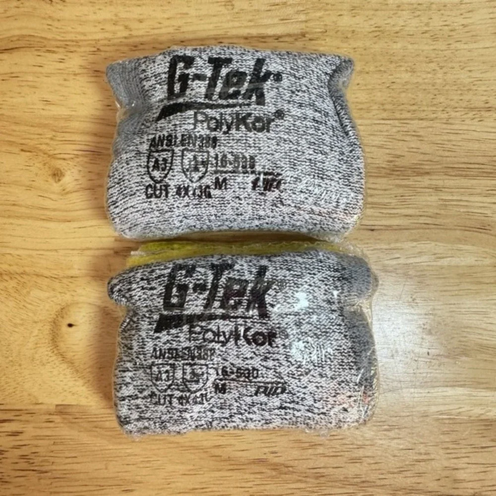 2 Pack Cut Resistant Gloves Hand‎ Protection PolyKor Pip G-Tek16-150L Medium